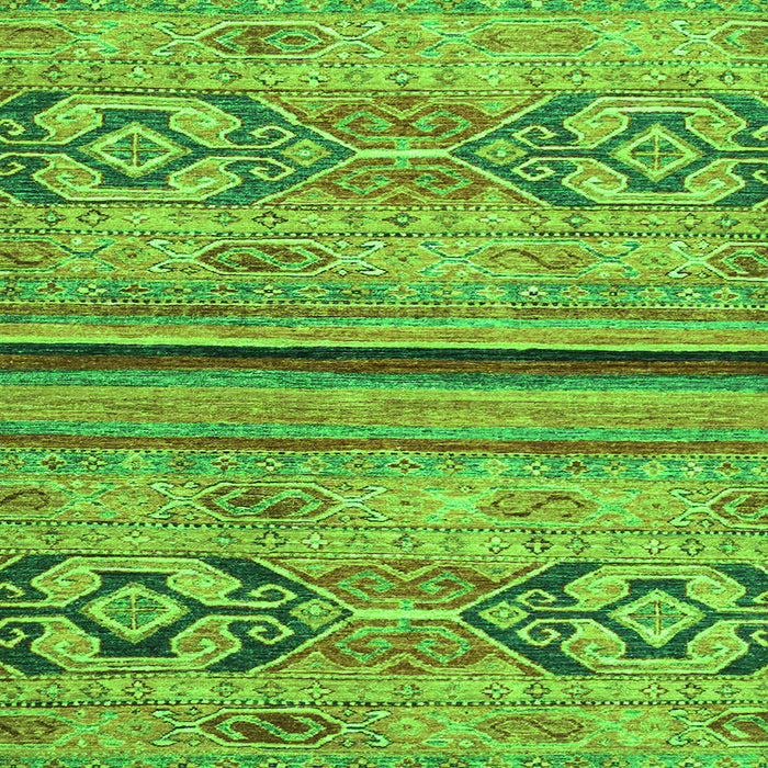 Square Machine Washable Abstract Green Modern Area Rugs, wshabs2478grn
