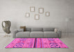 Machine Washable Abstract Pink Modern Rug in a Living Room, wshabs2478pnk