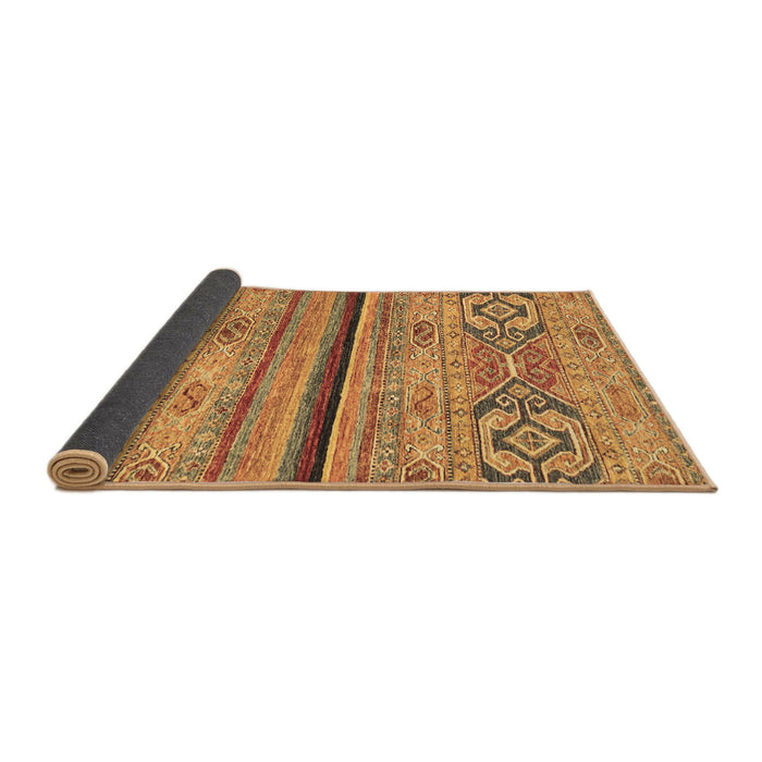 Sideview of Abstract Brown Modern Rug, abs2478brn