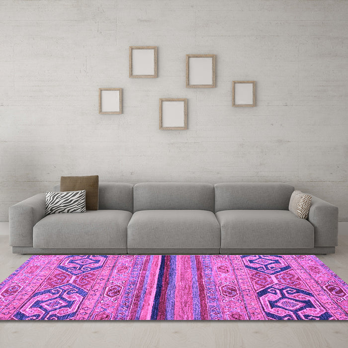 Machine Washable Abstract Purple Modern Area Rugs in a Living Room, wshabs2478pur