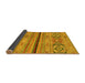 Sideview of Abstract Yellow Modern Rug, abs2478yw