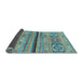 Sideview of Abstract Light Blue Modern Rug, abs2478lblu