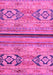 Machine Washable Abstract Pink Modern Rug, wshabs2478pnk