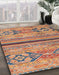 Machine Washable Abstract Chestnut Red Rug in a Family Room, wshabs2478