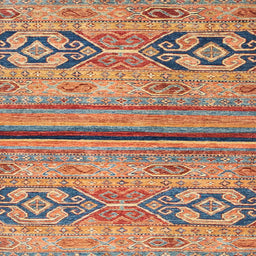 Square Abstract Chestnut Red Modern Rug, abs2478