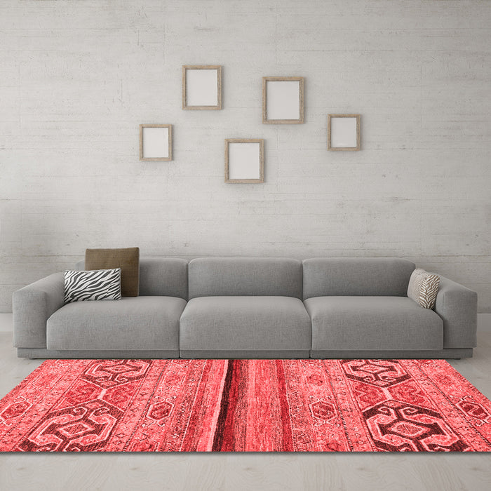 Modern Red Washable Rugs