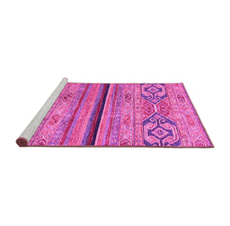 Sideview of Machine Washable Abstract Pink Modern Rug, wshabs2478pnk