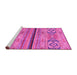 Sideview of Machine Washable Abstract Pink Modern Rug, wshabs2478pnk