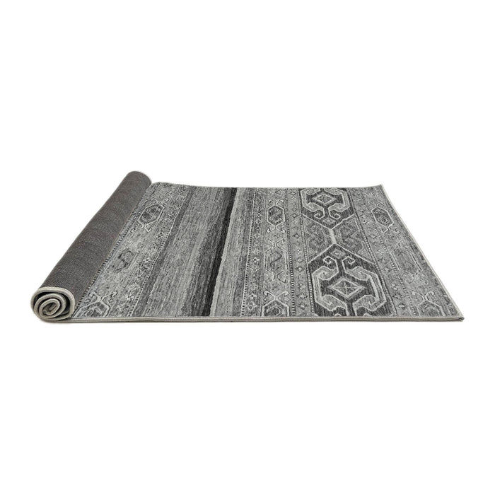 Sideview of Abstract Gray Modern Rug, abs2478gry