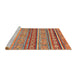 Sideview of Machine Washable Abstract Camel Brown Rug, wshabs2479