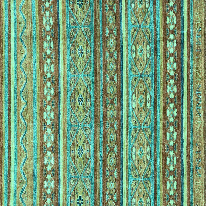 Square Abstract Turquoise Modern Rug, abs2479turq