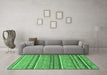 Machine Washable Abstract Emerald Green Modern Area Rugs in a Living Room,, wshabs2479emgrn