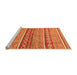 Sideview of Machine Washable Abstract Orange Modern Area Rugs, wshabs2479org