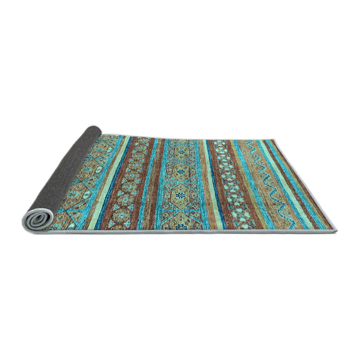 Sideview of Abstract Light Blue Modern Rug, abs2479lblu