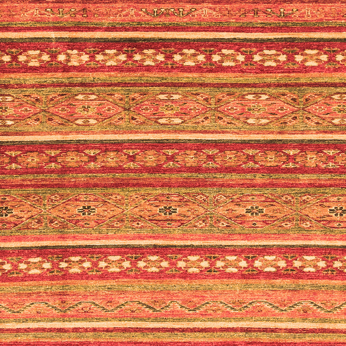 Square Machine Washable Abstract Orange Modern Area Rugs, wshabs2479org