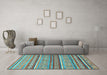 Machine Washable Abstract Light Blue Modern Rug in a Living Room, wshabs2479lblu