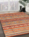 Abstract Camel Brown Modern Rug in Family Room, abs2479