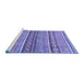 Sideview of Machine Washable Abstract Blue Modern Rug, wshabs2479blu