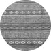 Round Machine Washable Abstract Gray Modern Rug, wshabs2479gry