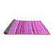 Sideview of Abstract Purple Modern Rug, abs2479pur