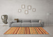 Machine Washable Abstract Brown Modern Rug in a Living Room,, wshabs2479brn