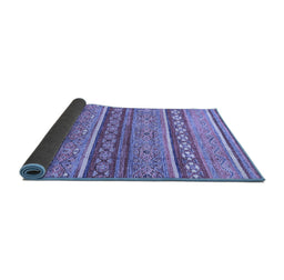 Sideview of Abstract Blue Modern Rug, abs2479blu
