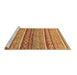 Sideview of Machine Washable Abstract Brown Modern Rug, wshabs2479brn