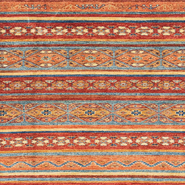 Square Machine Washable Abstract Camel Brown Rug, wshabs2479