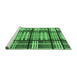 Sideview of Machine Washable Abstract Emerald Green Modern Area Rugs, wshabs247emgrn