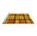 Sideview of Machine Washable Abstract Yellow Modern Rug, wshabs247yw