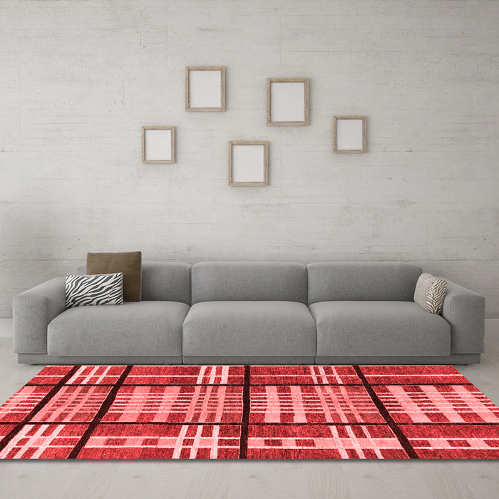 Modern Red Washable Rugs