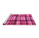 Sideview of Machine Washable Abstract Pink Modern Rug, wshabs247pnk