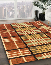 Abstract Yellow Modern Rug, abs247