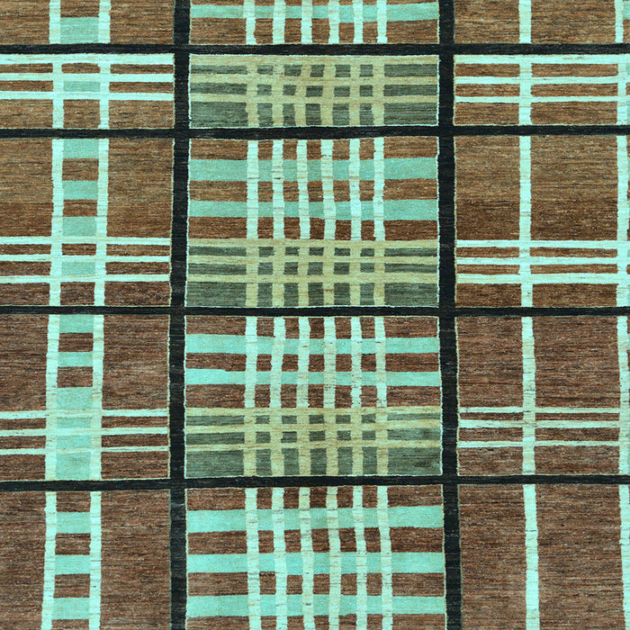 Square Abstract Light Blue Modern Rug, abs247lblu