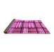 Sideview of Abstract Purple Modern Rug, abs247pur