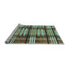 Sideview of Machine Washable Abstract Light Blue Modern Rug, wshabs247lblu