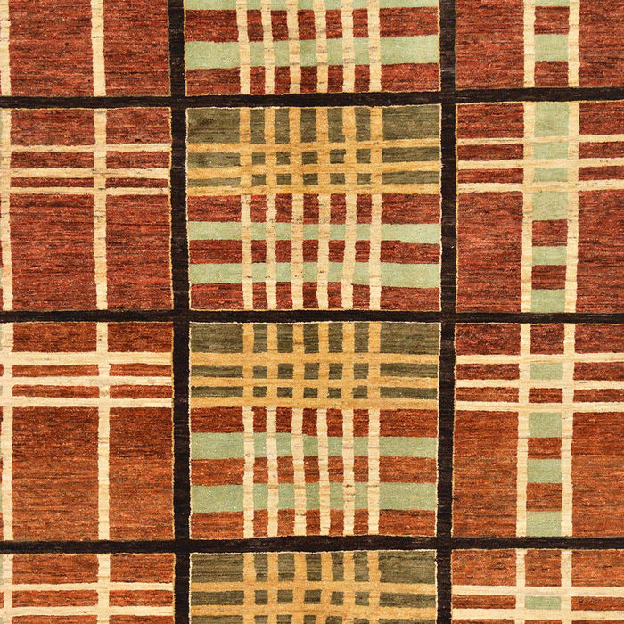 Machine Washable Abstract Yellow Rug, wshabs247