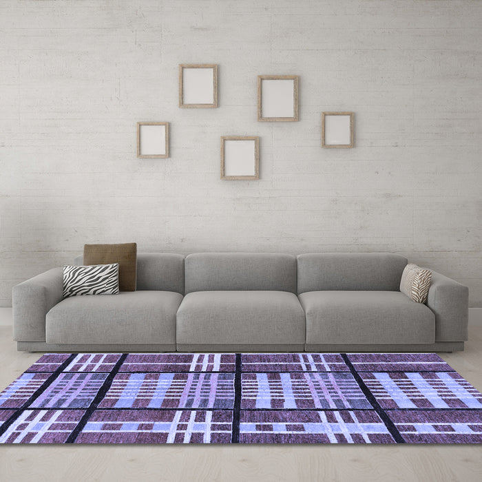 Machine Washable Abstract Blue Modern Rug in a Living Room, wshabs247blu