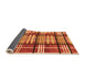 Sideview of Abstract Orange Modern Rug, abs247org