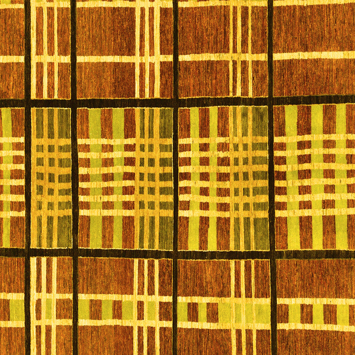 Square Machine Washable Abstract Yellow Modern Rug, wshabs247yw