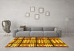 Machine Washable Abstract Yellow Modern Rug in a Living Room, wshabs247yw