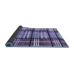 Sideview of Abstract Blue Modern Rug, abs247blu