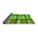 Sideview of Abstract Green Modern Rug, abs247grn