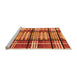 Sideview of Machine Washable Abstract Orange Modern Area Rugs, wshabs247org