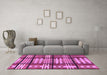 Machine Washable Abstract Purple Modern Area Rugs in a Living Room, wshabs247pur