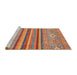 Sideview of Machine Washable Abstract Light Copper Gold Rug, wshabs2480