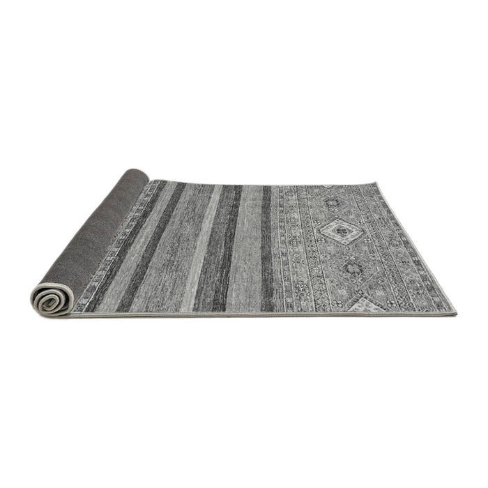 Sideview of Abstract Gray Modern Rug, abs2480gry