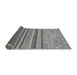 Sideview of Abstract Gray Modern Rug, abs2480gry