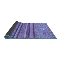 Sideview of Abstract Blue Modern Rug, abs2480blu