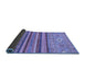 Sideview of Abstract Blue Modern Rug, abs2480blu